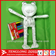Wholesale frog stuffed educational painting toys for kids